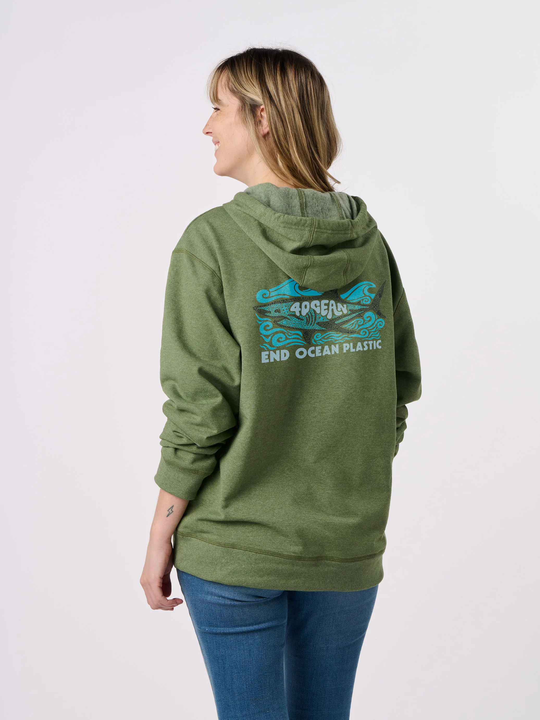 Shark Microplastic Unisex Pullover Hoodie - Image 11
